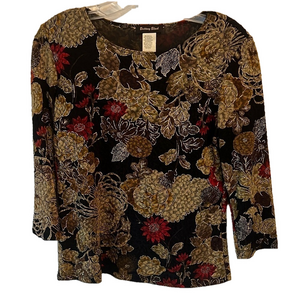 BRITTANY BLACK Women’s Small Pullover 3/4 sleeve Top